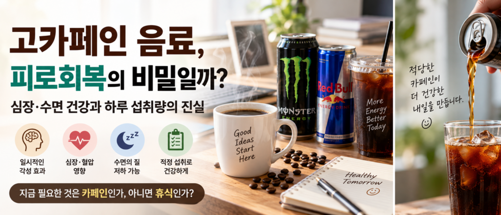 고카페인 음료와 심장 및 수면 건강 안내