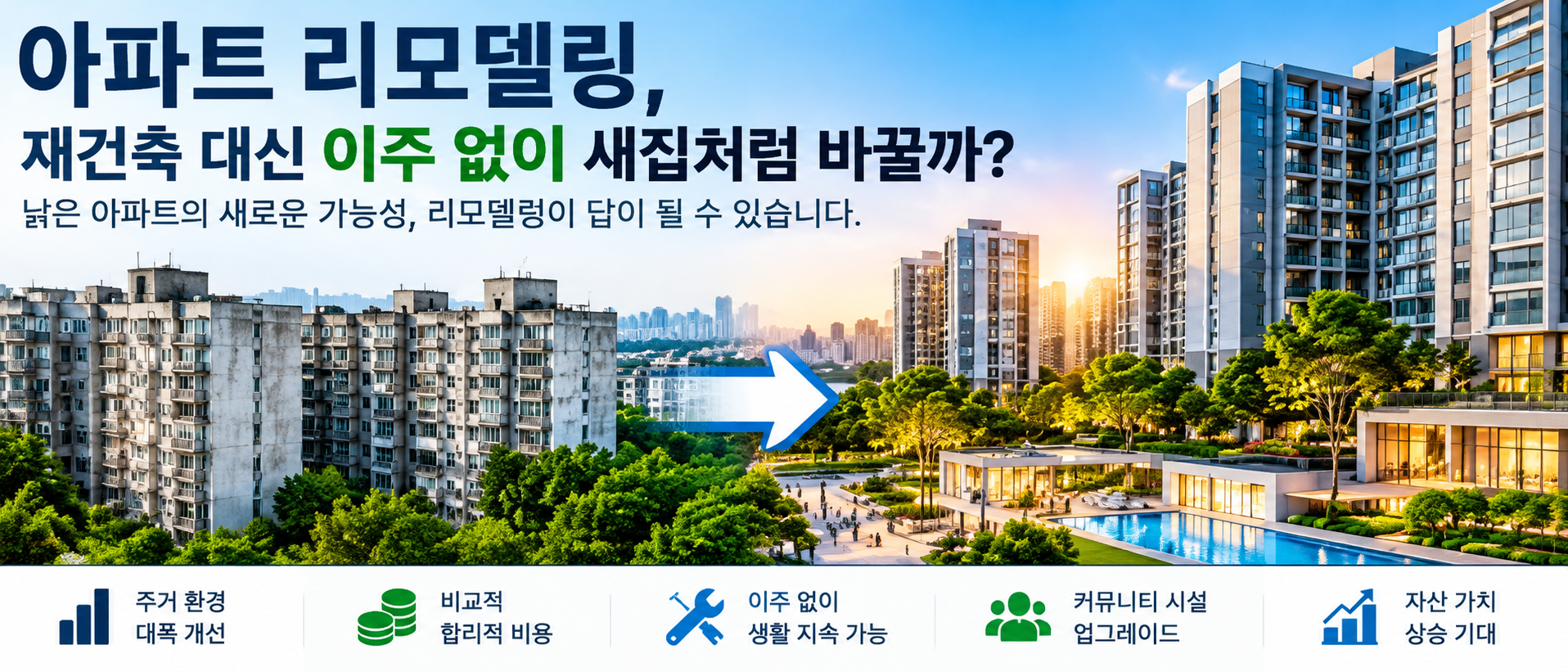 아파트 리모델링 전후 주거환경과 커뮤니티 시설 개선 비교