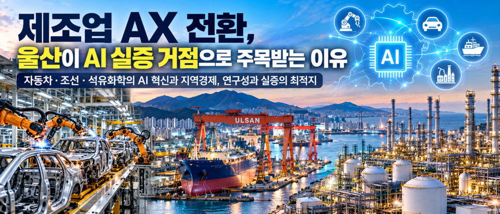 울산 자동차 생산라인과 조선소 석유화학단지의 제조업 AX 전환 AI 실증 거점